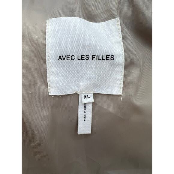 NWT AVEC LES FILLES Cable Knit Cropped Puffer Jacket (Womens: XL) - Picture 12 of 16